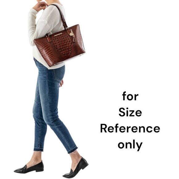 Brahmin Medium Asher Melbourne Tote Bag Shoulder Bag Leather Tan - Picture 10 of 10